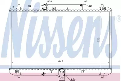 64198 NISSENS Радиатор, охлаждение двигателя