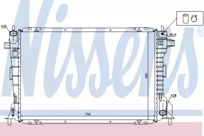 62033 NISSENS Радиатор, охлаждение двигателя