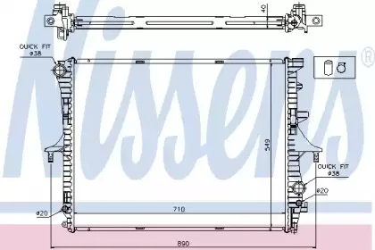 65275A NISSENS Радиатор, охлаждение двигателя