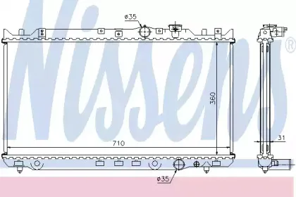 62434 NISSENS Радиатор, охлаждение двигателя