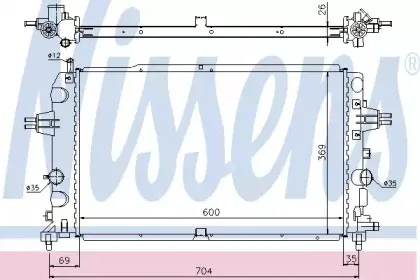 63121 NISSENS Радиатор, охлаждение двигателя
