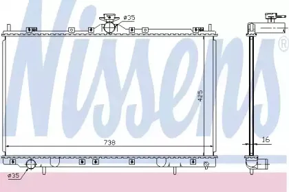 68182 NISSENS Радиатор, охлаждение двигателя