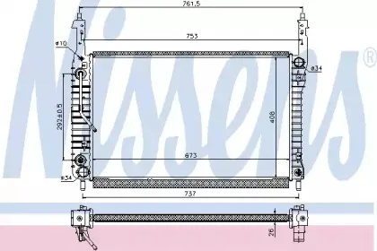 63119 NISSENS Радиатор, охлаждение двигателя