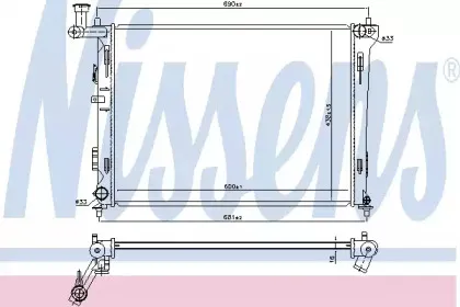 66674 NISSENS Радиатор, охлаждение двигателя