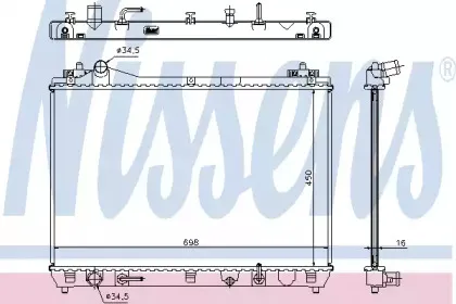 64199 NISSENS Радиатор, охлаждение двигателя