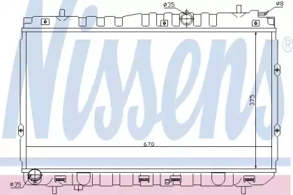 66681 NISSENS Радиатор, охлаждение двигателя