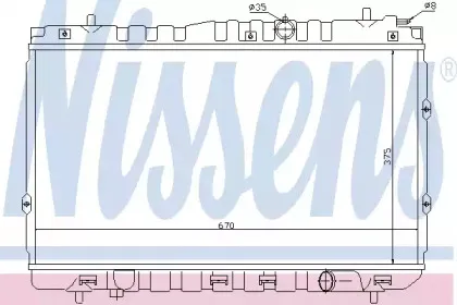 66680 NISSENS Радиатор, охлаждение двигателя