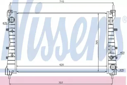 61694 NISSENS Радиатор, охлаждение двигателя