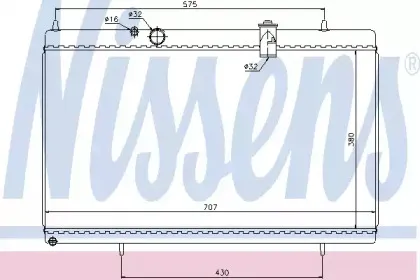61271 NISSENS Радиатор, охлаждение двигателя