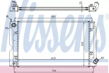 64679A NISSENS Радиатор, охлаждение двигателя
