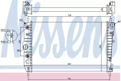 66701 NISSENS Радиатор, охлаждение двигателя
