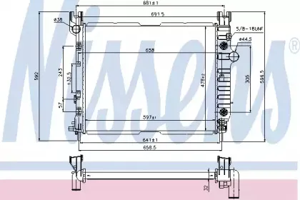 69451 NISSENS Радиатор, охлаждение двигателя