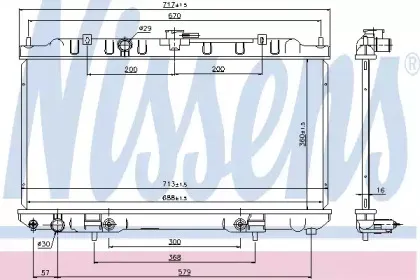 69460 NISSENS Радиатор, охлаждение двигателя