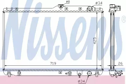 647721 NISSENS Радиатор, охлаждение двигателя