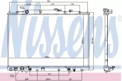 69476 NISSENS Радиатор, охлаждение двигателя