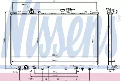 69477 NISSENS Радиатор, охлаждение двигателя