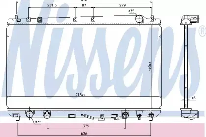 69478 NISSENS Радиатор, охлаждение двигателя