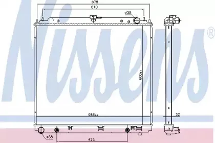 69485 NISSENS Радиатор, охлаждение двигателя