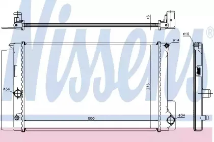 64692 NISSENS Радиатор, охлаждение двигателя