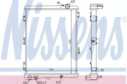 604411 NISSENS Радиатор, охлаждение двигателя