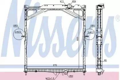 65469 NISSENS Радиатор, охлаждение двигателя
