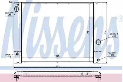 60772 NISSENS Радиатор, охлаждение двигателя