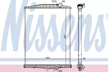 654630 NISSENS Радиатор, охлаждение двигателя