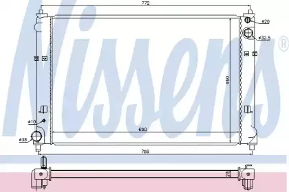 68511 NISSENS Радиатор, охлаждение двигателя