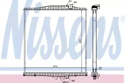 654620 NISSENS Радиатор, охлаждение двигателя