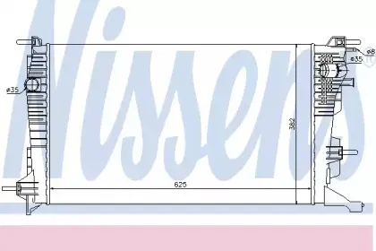 637608 NISSENS Радиатор, охлаждение двигателя