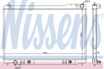 68118 NISSENS Радиатор, охлаждение двигателя