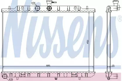 67366 NISSENS Радиатор, охлаждение двигателя