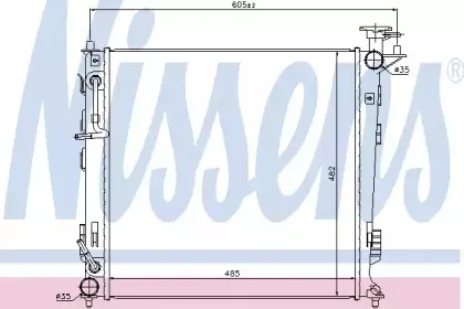 67516 NISSENS Радиатор, охлаждение двигателя