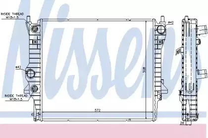 66708 NISSENS Радиатор, охлаждение двигателя