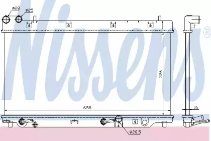 68098 NISSENS Радиатор, охлаждение двигателя