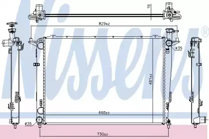 66693 NISSENS Радиатор, охлаждение двигателя