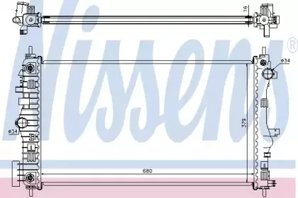 630713 NISSENS Радиатор, охлаждение двигателя