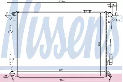 67522 NISSENS Радиатор, охлаждение двигателя