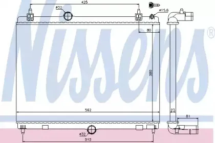 636008 NISSENS Радиатор, охлаждение двигателя