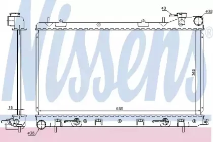 67715 NISSENS Радиатор, охлаждение двигателя