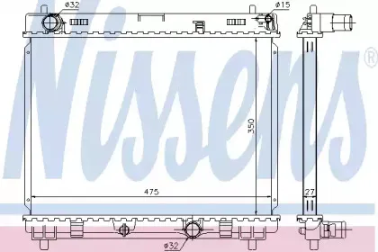 64696 NISSENS Радиатор, охлаждение двигателя