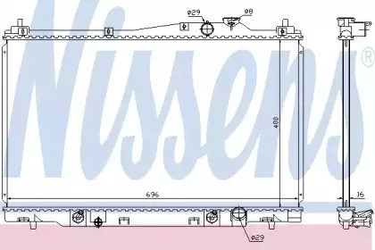 68142 NISSENS Радиатор, охлаждение двигателя