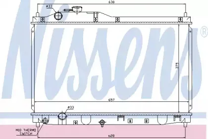 68145 NISSENS Радиатор, охлаждение двигателя