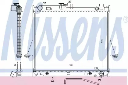 60854 NISSENS Радиатор, охлаждение двигателя