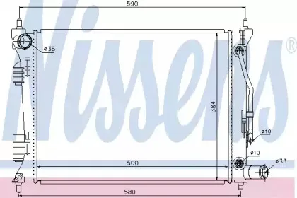 67553 NISSENS Радиатор, охлаждение двигателя