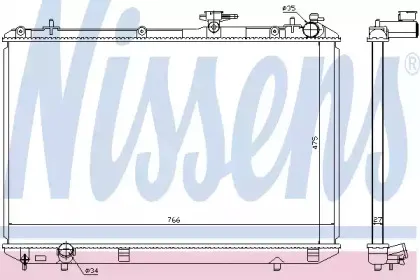 646828 NISSENS Радиатор, охлаждение двигателя