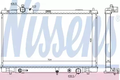 646832 NISSENS Радиатор, охлаждение двигателя