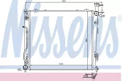 67465 NISSENS Радиатор, охлаждение двигателя