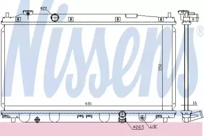 68150 NISSENS Радиатор, охлаждение двигателя