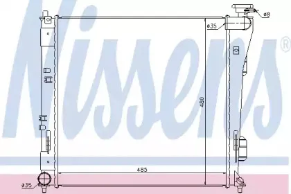 67606 NISSENS Радиатор, охлаждение двигателя